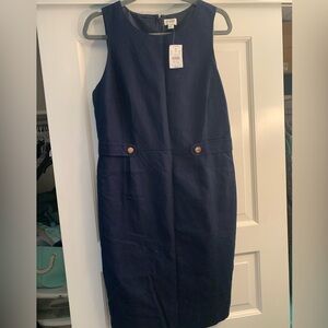 Navy J Crew Shift Dress NWT